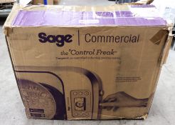 A pre-owned Sage Commercial 'The Control °Freak' Induction Hob with probe and carry case (Boxed, cos