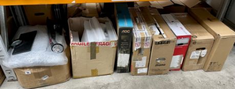 COLLECTION ONLY: A quantity of assorted monitors sold for parts (Many items damaged/faulty. Sold as