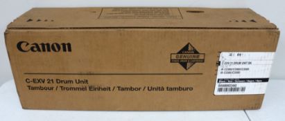 A boxed as new Canon C-EXV21 Black Drum Unit (M/N: 0456B002AA) (Box sealed).