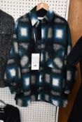 An as new I R O Harwel Ecru/Green wool/polyester shirt jacket (Size 38).