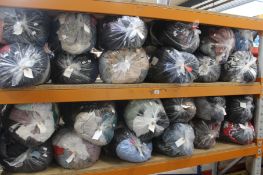 Twenty four bags of pre-owned clothing and related items.