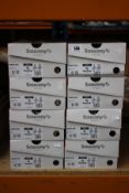Eight pairs of boxed as new Saucony Shadow 6000 Sneakers - White/Dark Grey (2 x UK M 7, W 7.5, 4 x