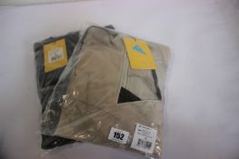 A Runa Maker Hoodie - Raven (M) and an Alfsol Half Zip Hoodie - Bark Dove Grey (S), both as new by