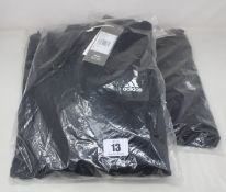 Three as new Adidas Must Haves Stadium Hooded Jackets - Black (M).