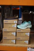 Five pairs of women's boxed as new Asics GT-1000 11 Running Shoes - Sage/Soothing Sea (UK 7.5 x 2,