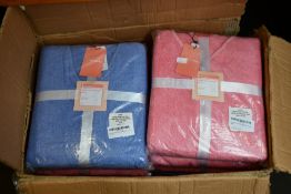 Eighteen women's as new Tom Franks Terry Zip Through Robes in lilac and pink (Various sizes).