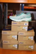Five pairs of women's boxed as new Asics GT-1000 11 Running Shoes - Sage/Soothing Sea (UK 6.5).