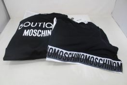 Two as new Moschino Boutique Black/White T-Shirts (Size S).