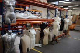 A quantity of assorted pre-owned mannequins/tailor dummies to include full length and Torsos Male/