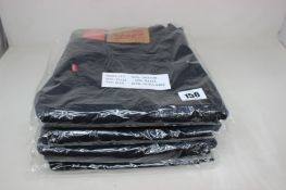 Four pairs of black Levis 511 jeans (Sizes 2 x 32 x 32, 2 x 32 x 30).