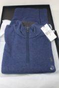 A men's as new Polo Ralph Lauren Spring half-zip sweater - Navy Heather (XL).