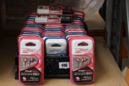 A quantity of Bone Conduction Body Sonic Vibration earphones with Swarovski cut crystal (