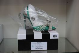 A pair of women's boxed as new Aquazzura Gatsby Sling Satin - Emerald (38.5).