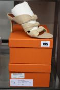 A pair of Le Monde Beryl Suede Rope sandal mid heels in Sand (Size 37.5 UK4 1/2) and a pair of Le