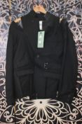An as new Noir Kei Ninomiya 100% wool panelled cut out ripped blazer (Size M).