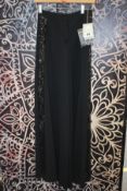 A pair of as new Emilio Pucci black wide leg trousers with sequined strip to side of outer leg (Size