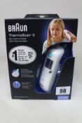 Three boxed as new Braun Thermoscan 5 ear thermometer.