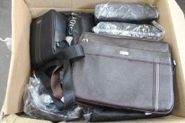 Eight Giorry leather shoulder bags and large travel wallets.