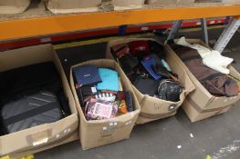 Four boxes of pre-owned bags/purses/wallets.