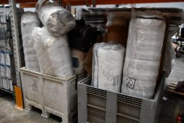 A large quantity of rolled mattresses in various sizes (Stillage's not included).