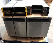 Four pre-owned HP 3Par Storage Shelves and two pre-owned HP SN8000B SAN Director Switches (Taken