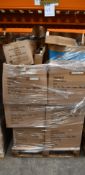 A pallet of assorted as new miscellaneous items to include bamboo plates/cup sets, microfiber wash