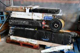 A quantity of flooring and related items.