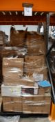 A pallet of assorted as new miscellaneous items to include ice cube trays, sandals, wine glass