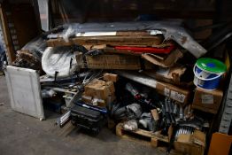 Three pallets of industrial and related items