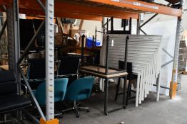 A quantity of miscellaneous furniture to include computer chairs and tables