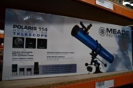A boxed as new Meade Polaris114 reflecting telescope