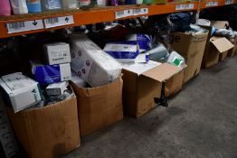 Five boxes of assorted miscellaneous, mostly medical, items to include Zerobase Emollient Cream, Gel