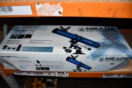 A boxed as new Meade Polaris114 reflecting telescope