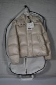 A women's as new Moncler Gles short down vanilla beige jacket (Size 1) (Outer clothes cover has slig