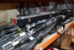 Miscellaneous sports related items to include golf clubs, shafts and umbrellas