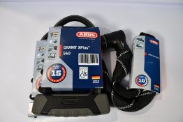 Two Abus GRANIT XPlus 540 Anti Theft U-Locks and an Abus Iven Chain 8210