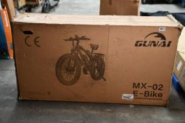 A Gunai MX-02 Electric Fat Tyre E-Bike, box damaged, untested