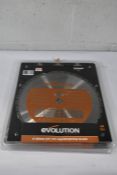 Two as new Evolution multi purpose saw blades 36T (355MM X 25.4MM)