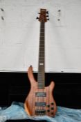 An Ashton AB1105 Neckthrough 2009 Solid Body 5 string Bass Guitar