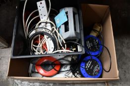 A large quantity of pre-owned extension leads/power cables