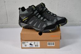 A pair of men's boxed as new Merrell Accentor 2 Vent Mid WP Turbulence boots (Size UK 10)