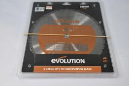 Two Evolution multi purpose saw blades 36T (355MM X 25.4MM)