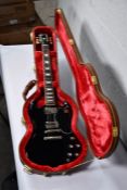 A Gibson SG Standard 61 Ebony Electric Guitar with Guitar Case