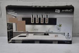 An Artika Champagne Glow 4 Cylinder LED Pendant Light