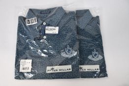 Two Peter Millar PM CS Tech shirts (Size 1 x M, 1 x L)