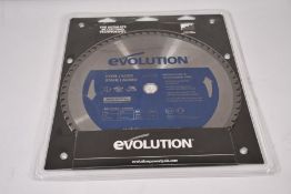 Two Evolution M355TCT - 66CS circular saw blades for steel 355 x 25.4mm x 66T
