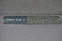 Twelve rolls of Grandeco Twill plain fabric textured wall paper (Green) (Batch No 418540)