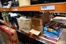 A quantity of assorted miscellaneous to include puzzles, duvet cover, household items and related it