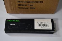 Ten boxed as new Festool 203994 Working Knives KN-FT1 (Over 18's only)