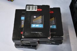 Seven Ruko Nineteen piece drill bits sets